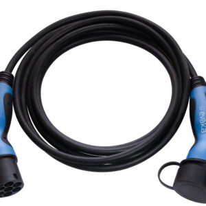 Evaka EV charging cable Type2-Type2, 22 kW, 32 A, 5x6 mm2, 1x0.5 mm2, 5 m | EVA503325 | Black