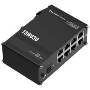 Teltonika Switch | TSW030 | Unmanaged | DIN rail mountable | 10/100 Mbps (RJ-45) ports quantity 8 | Power supply type 2-pin industrial DC power socket
