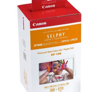 Canon Color Ink/Paper Set for SELPHY CP1300 Printer | RP-108