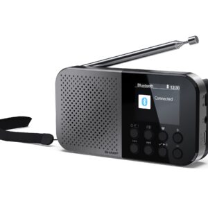 Sharp OSAKA Pocket/Handheld Portable Digital Radio | DR-P520(GY) | Bluetooth