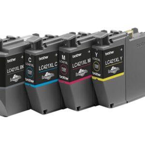 Brother LC421XLVAL Ink Cartridge Multipack | Brother Brother LC | LC421XLVAL | Brother LC421XL - 4-pack - XL - black, yellow, cyan, magenta - original - ink cartridge | Ink cartridge | Black, yellow, cyan, magenta