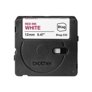 Brother BTAG-232 | Red on White | Btag