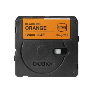Brother BTAG-T31 | Black on Orange | Btag