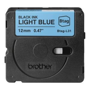 Brother BTAG-L31 | Black on Light Blue | Btag