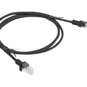 Lanberg | Patch cable - CAT 6 | RJ-45 - male | RJ-45 - male | 1 m | Black | RAL 9004