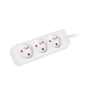 Lanberg Cable Power Strip 3M 3X French Outlets Quality-Grade Copper | PS0-03E-0300-W