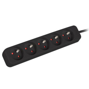 Lanberg Cable Power Strip, 5X French Outlets Quality-Grade Copper, 3 m | PS0-05E-0300-BK