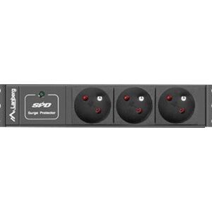 Lanberg Power Distribution Unit (PDU) 10" 1U 16A 2m 3x French Outlets | PDU-03E-0200-BK