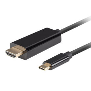 Lanberg USB-C to HDMI Cable, 1 m 4K/60Hz, Black | Lanberg | USB-C to HDMI Cable | CA-CMHD-10CU-0010-BK | 1 m