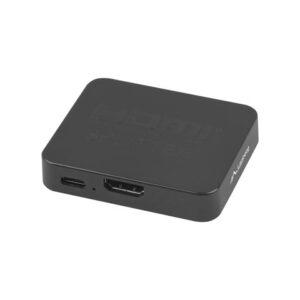 Lanberg Splitter video HDMI to 2X HDMI 4K, USB-C Port, Black | SPV-HDMI-1002