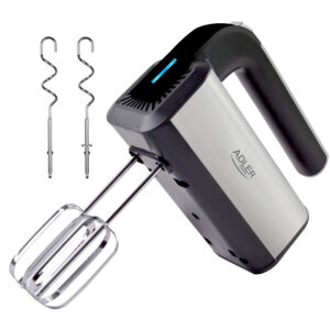 Adler | Hand mixer | AD 4225 | Hand Mixer | 300 W | Number of speeds 5 | Turbo mode | Stainless steel