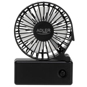 Adler Foldable mini fan | AD 7336 | Desk fan | Black | Diameter 6.5 cm | Number of speeds 1