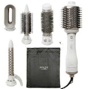 Adler 5-in-1 Curling Iron-Dryer | AD 2027 | Number of heating levels 2 | 1200 W | White/Champagne