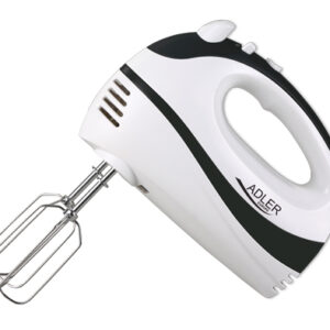 Adler | Mixer | AD 4205 b | Hand Mixer | 300 W | Number of speeds 5 | Turbo mode | White/Black