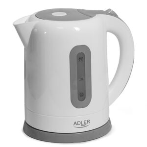 Adler | Virdulyss | AD 1234 | Standard kettle | 2200 W | 1.7 L | Plastic | 360° rotational base | White