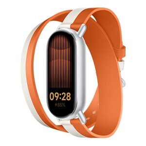 Xiaomi Dual-tone Leather Strap | 140–180mm | White and Orange | Calf Leather, PU (inside)