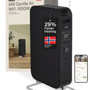 Mill | Heater | OIL1500WIFI3 Gentle Air | Oil Filled Radiator | 1500 W | Suitable for rooms up to 22 m² | Black