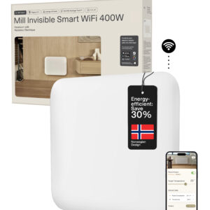 Mill Invisible Smart WiFi Heater | PA400WIFI4 | Panel Heater | 400 W | Suitable for rooms up to 4-6 m² | White | IPX4