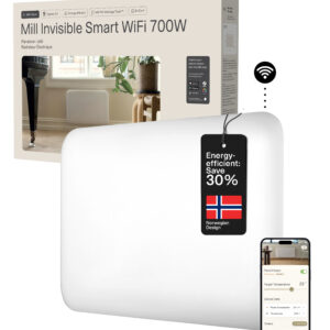 Mill Invisible Smart WiFi Heater | PA700WIFI4 | Panel Heater | 700 W | Suitable for rooms up to 9-12 m² | White | IPX4