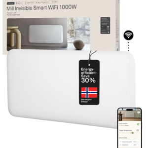 Mill Invisible Smart WiFi Heater | PA1000WIFI4 | Panel Heater | 1000 W | Suitable for rooms up to 12-16 m² | White | IPX4