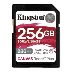 Kingston | Canvas React Plus | 256 GB | SD | Flash memory class 10