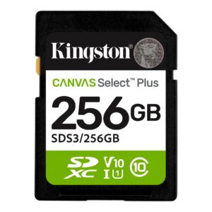 Kingston Canvas Select Plus | 256 GB | SD | Flash memory class Class 10, UHS-I, U1/U3, Video Class 10/30