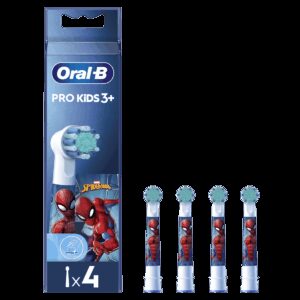 Oral-B Replacement Toothbrush Heads | EB10 4 refill Spiderman | Heads | For kids | Number of brush heads included 4