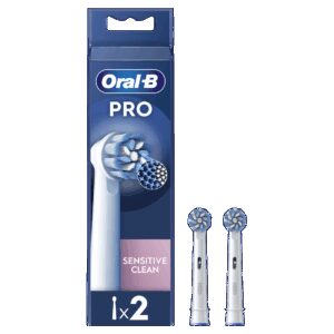 Oral-B | Replaceable toothbrush heads | EB60X-2 Sensitive Clean Pro | Heads | For adults | Number of brush heads included 2 | White