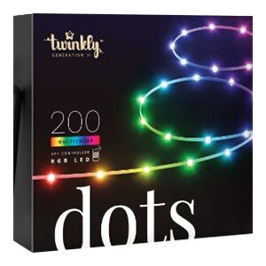 Twinkly | Dots Smart LED Lights 200 RGB (Multicolor), 10m, Transparent | RGB – 16M+ colors