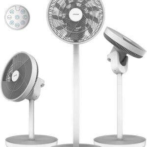 Cecotec EnergySilence 2600 Sunflower Portable Battery-powered fan | Stand Fan | Diameter 33 cm | Number of speeds 12 | Oscillation | 22 W | Remote control