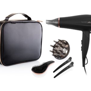 ETA | Hair Care Gift Set | ETA732090020 Fenité | 2200 W | Number of temperature settings 3 | Ionic function | Diffuser nozzle | Black Edition