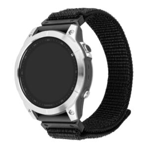 Fixed | Sporty Strap for Garmin QuickFit 22mm | 160-210 mm | Black | Nylon