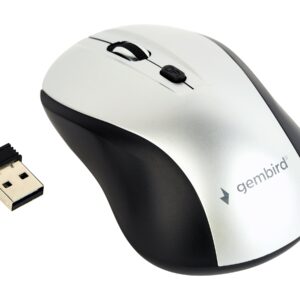 Gembird | Optical Mouse | MUSW-4B-02-BS | Wireless | USB | Black/silver