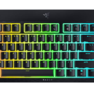 Razer | BlackWidow V4 Low-Profile Tenkeyless HyperSpeed | Klaviatūra | Wireless | US | Bluetooth | Black | Yellow Switches