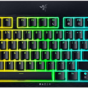 Razer | BlackWidow V4 Low-Profile Tenkeyless HyperSpeed | Klaviatūra | Wireless | US | Bluetooth | Black | Green Switches