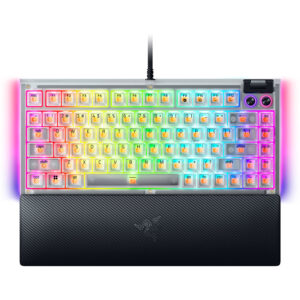 Razer Hot-swappable Mechanical Žaidimų klaviatūra | BlackWidow V4 75% | Žaidimų klaviatūra | Wired | US | Phantom White Edition | USB Type-C | Razer Mechanical Switches (Tactile)