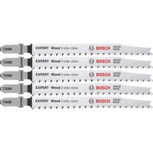 Pjūkleliai BOSCH Expert Wood 2-side clean T 308 B, 5vnt.