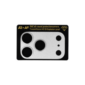 Apsauginis stiklas Aluminum Metal Camera Full Cover Lens on camera skirtas Apple iPhone 17 Pro Max silver (camera island+mesh)