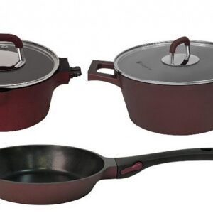 Puodų rinkinys Polaris Burgundy 06S