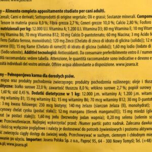 Josera JosiDog Economy 15 Kg Suaugusių Kiauliena, Daržovių - Image 2