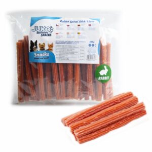 JUKO skanėstas Snacks Rabbit Spiral Stick 12 cm  triušienos pagaliukai , 500 g, 1 vnt.