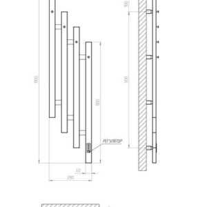 Elektrinis rankšluosčių džiovintuvas Kosser Kaskad 1100x28 ER 2000962931440, su laikmačiu - Image 2