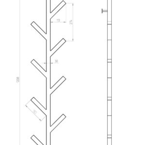 Elektrinis rankšluosčių džiovintuvas Kosser Cedro 1200x255 ERL, su laikmačiu, juodas - Image 2