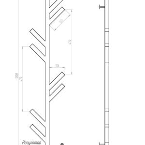 Elektrinis rankšluosčių džiovintuvas Kosser Madera 1200x255 ERL, su laikmačiu, baltas - Image 2