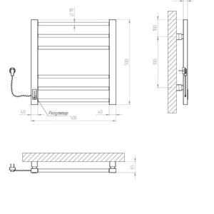 Rankšluosčių džiovintuvas Kosser Step 500x500/6 EL laikmatis juodas - Image 2