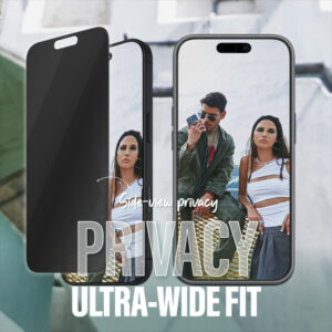 PanzerGlass SAFE Privacy Screen Protector Apple iPhone 16 Plus, Ultra-Wide Fit - Image 2