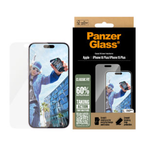 PanzerGlass Screen Protector Apple iPhone 16 Plus, Classic Fit - Image 3