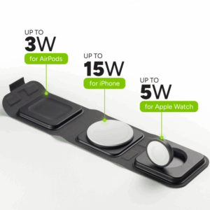 mophie-3in1 travel charger MagSafe with adapter EU Black - Image 3