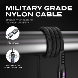 STATIK PowerPivot Pro Nylon Braided Cabel, USB-C to USB-C, 3m, Balck - Image 2