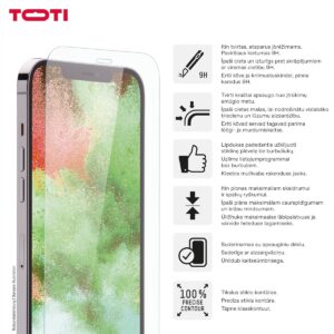 TEMPERED glass 2D screen protector full cover for iPhone 13/13 Pro/14/16e, Transparent - Image 2